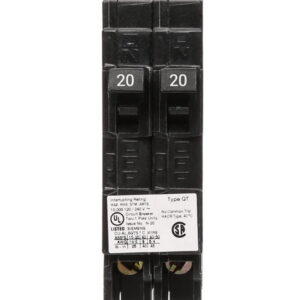 SIEMENS CANADA Q2020NC 20/20Amp 1-Pole 120V 10kA Type QT Push On Tandem Breaker
