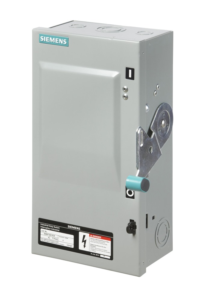 SIEMENS CANADA ID362 60A 600V 3-Poles Fusible Industrial Duty Switch