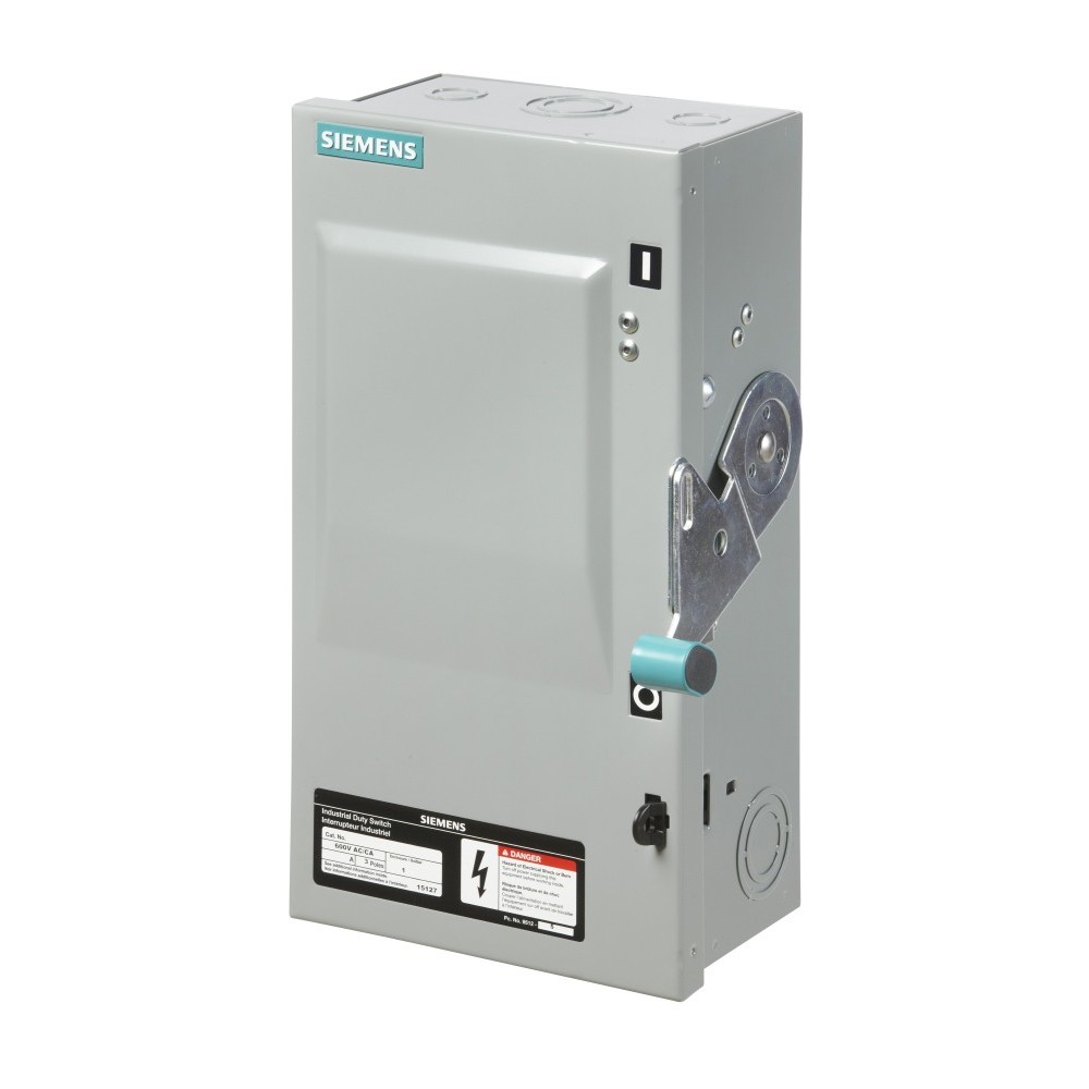 SIEMENS CANADA ID361 30A 600V 3-Poles Fusible Industrial Duty Switch