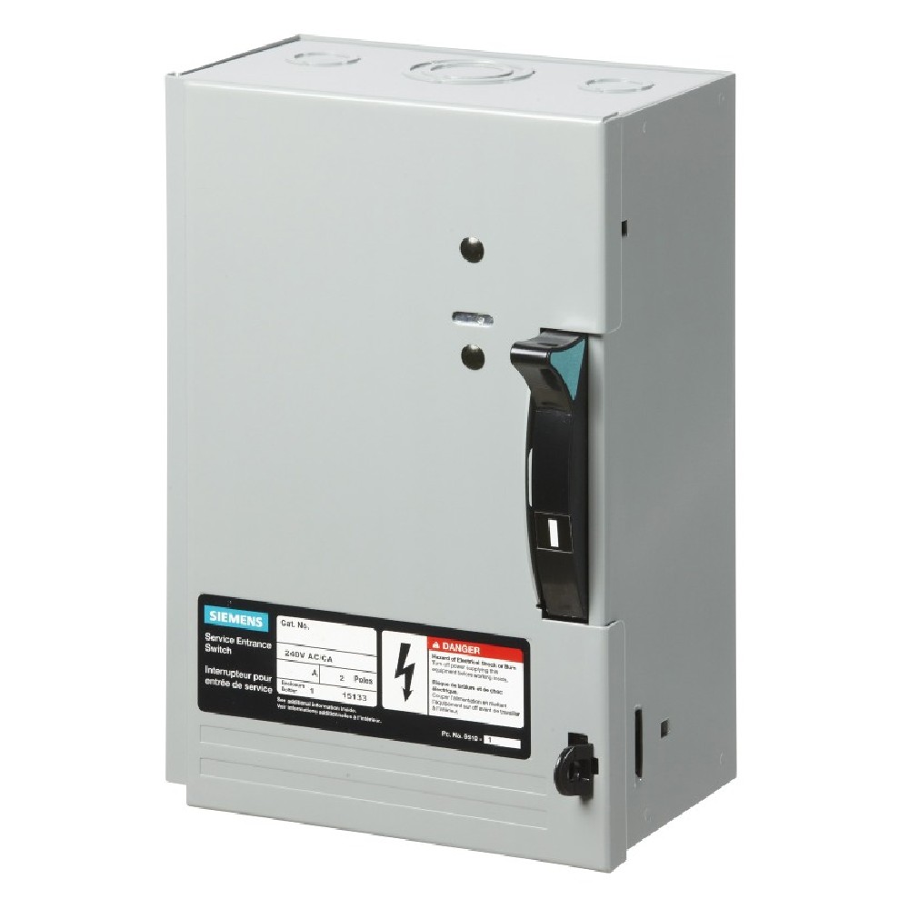 SIEMENS 100A 240V 2-Pole Type 1 Fusible Industrial Duty Safety Switch - Image 4