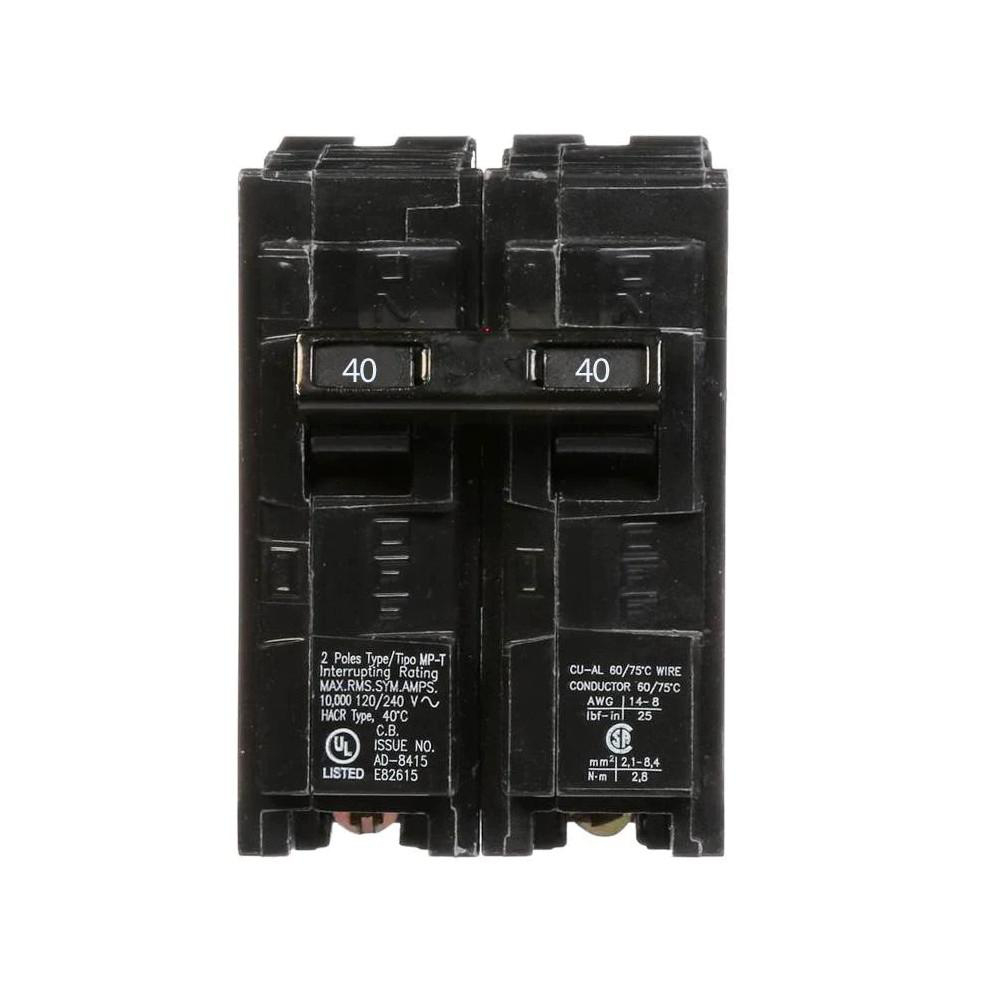 SIEMENS CANADA Q240 40Amp 2-Pole 120V/240V 10kA Type QP Plug-In Circuit Breaker