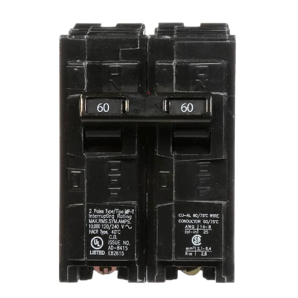 SIEMENS CANADA Q260 60Amp 2-Pole 120V/240V 10kA Type QP Plug-In Circuit Breaker