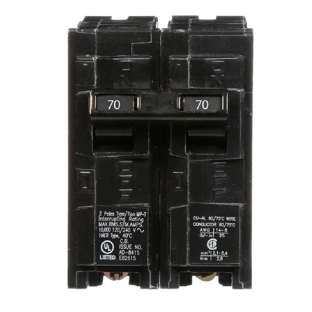 SIEMENS CANADA Q270 70Amp 2-Pole 120V/240V 10kA Type QP Plug-In Circuit Breaker