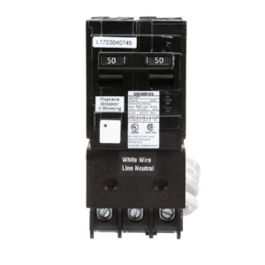 SIEMENS CANADA QF250ACSA 50Amp 2-Pole 120V/240V 10kA Type QPF Plug-In GFCI Circuit Breaker, CSA