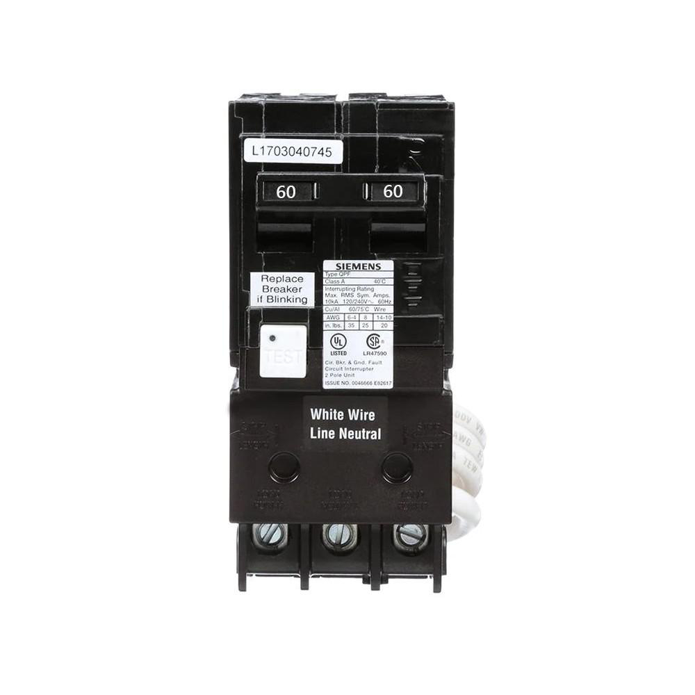 SIEMENS CANADA QF260ACSA 60Amp 2-Pole 120V/240V 10kA Type QPF Plug-In GFCI Circuit Breaker, CSA - Image 3