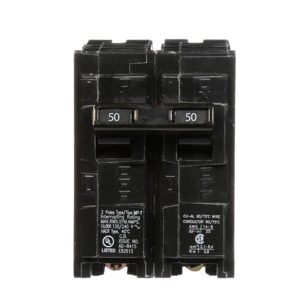 SIEMENS CANADA Q250 50Amp 2-Pole 120V/240V 10k Type QP Plug-In Circuit Breaker