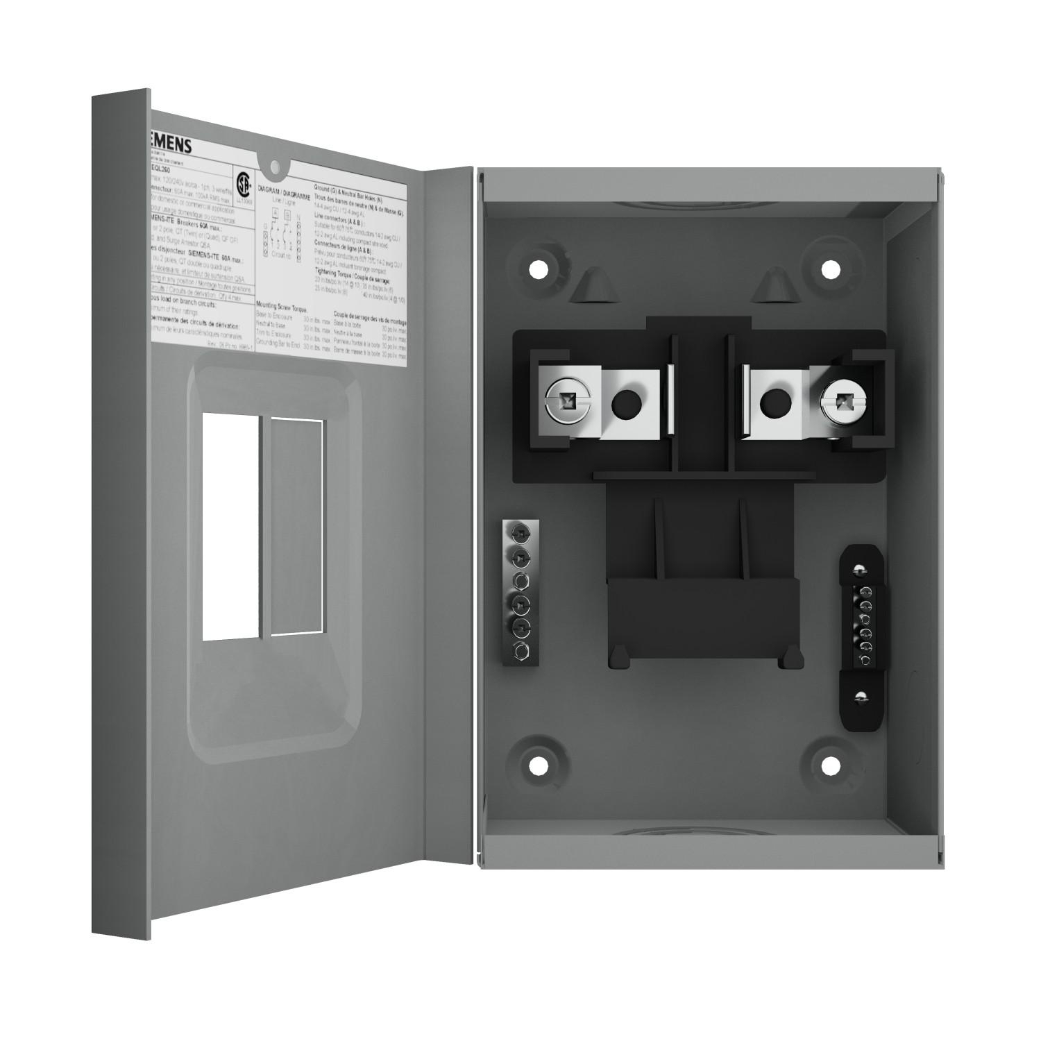 SIEMENS CANADA EQL260S 60Amp 240V 2/4 CCT Type 1 EQL Main Lug Loadcentre, Grey - Image 2