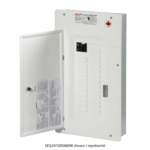 SIEMENS SEQ24125SMDW 125Amp 240VAC 24/48 CCT Type 1 SEQ Side Mounted Main Breaker Service Entrance Loadcentre with Door, White