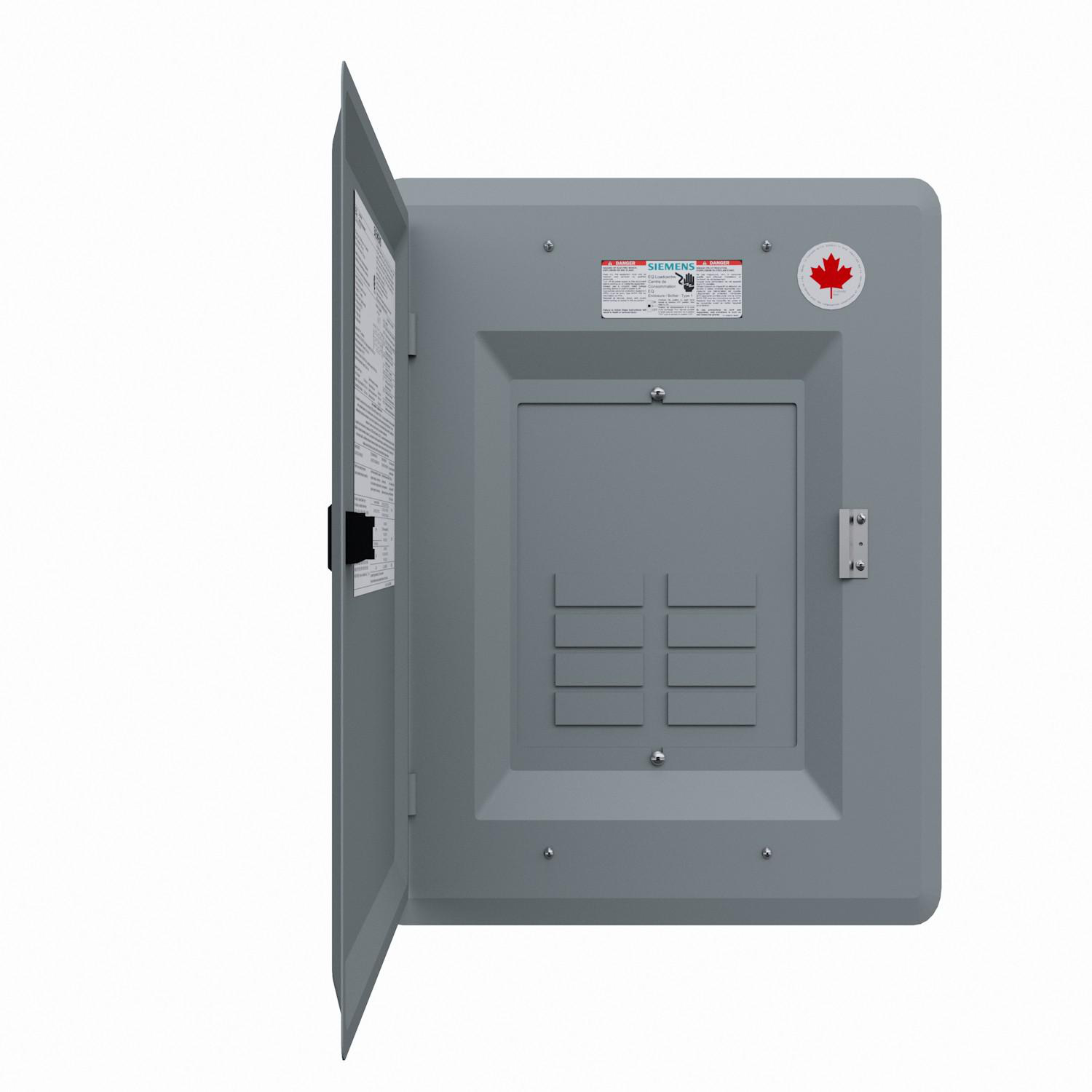 SIEMENS CANADA EQL8100D 100Amp 240V 8/16 CCT Type 1 EQL Main Lug Loadcentre with Door, Grey