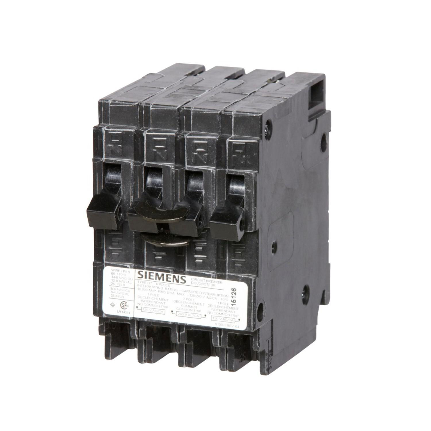 SIEMENS CANADA Q21525CTNC 15/25/15 Amp 2-Pole Type QT Push On Quad Breaker - Image 2