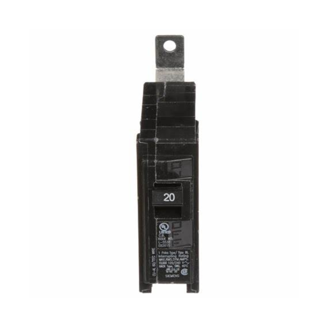 SIEMENS CANADA B120 20Amp 1-Pole 120V 10kA Type BL Bolt-On Molded Case Circuit Breaker