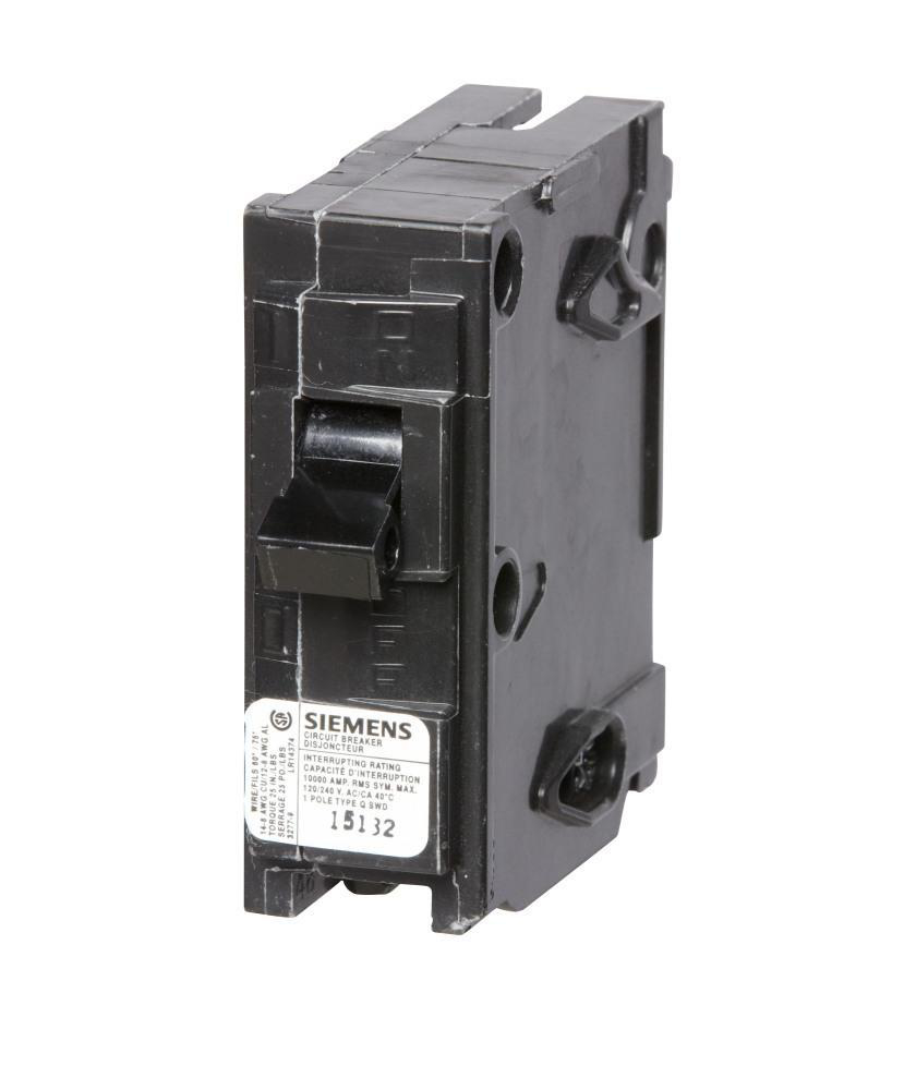 SIEMENS CANADA Q115 15Amp 1-Pole 120V 10kA Type Q Plug-In Breaker