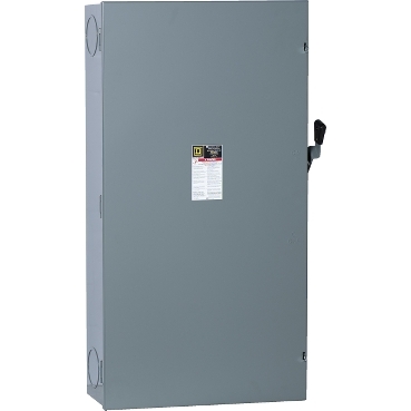 CD225N - Safety switch, general duty, fusible, 400A, 120/240VAC, 2 poles, solid neutral, NEMA 1