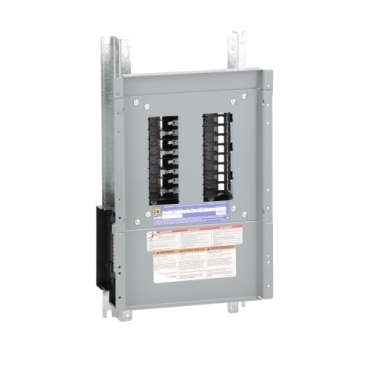 NQ18L1 - Panelboard interior, NQ, main lugs, 100A, Al bus, 18 pole spaces, 1 phase, 3 wire, 240VAC, 48VDC