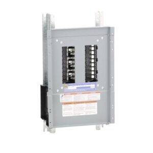 NQ418L1 - Panelboard interior, NQ, main lugs, 100A, Al bus, 18 pole spaces, 3 phase, 4 wire, 240VAC, 48VDC