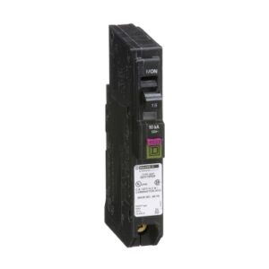 QO115PDF - Mini circuit breaker, QO, 15A, 1 pole, 120VAC, 10kA, plug in, dual function, plug on neutral