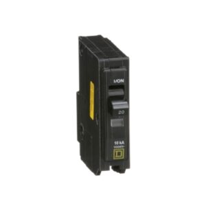 QO120HM - Mini circuit breaker, QO, 20A, 1 pole, 120VAC, 10kA, plug in, high magnetic