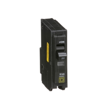 QO120HM - Mini circuit breaker, QO, 20A, 1 pole, 120VAC, 10kA, plug in, high magnetic