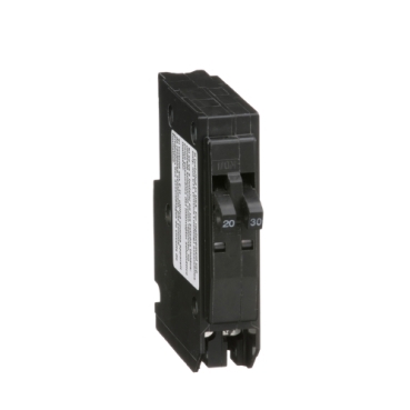 QO2030 - Tandem mini circuit breaker, QO, 1 x 1 pole at 20A, 1 x 1 pole at 30A, 120/240VAC, 10kA, plug in