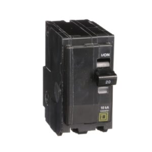 QO220 - Mini circuit breaker, QO, 20A, 2 pole, 120/240VAC, 10kA, plug in