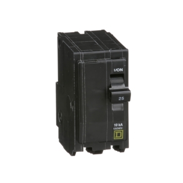 QO225 - Mini circuit breaker, QO, 25A, 2 pole, 120/240VAC, 10kA, plug in