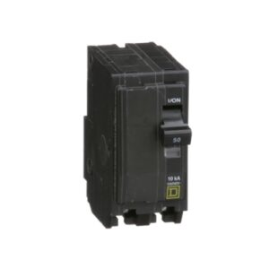QO250 - Mini circuit breaker, QO, 50A, 2 pole, 120/240VAC, 10kA, plug in