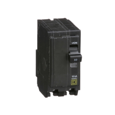 QO250 - Mini circuit breaker, QO, 50A, 2 pole, 120/240VAC, 10kA, plug in