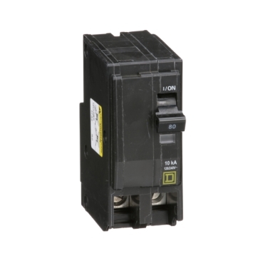 QO280 - Mini circuit breaker, QO, 80A, 2 pole, 120/240VAC, 10kA, plug in