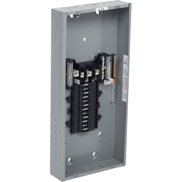 QO324ML2 - Load center, QO, 3 phase, 24 spaces, 24 circuits, 200A convertible main lugs, NEMA1