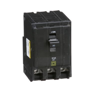 QO390 - Mini circuit breaker, QO, 90A, 3 pole, 120/240VAC, 10kA, plug in