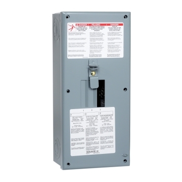 QO403L100S - Load center, QO, 3 phase, 3 spaces, 3 circuits, 100A main lugs, NEMA1, surface cover, CSA