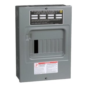 QO8L100S - Load center, QO, 1 phase, 8 spaces, 8 circuits, 100A convertible main lugs, NEMA1, surface cover, UL