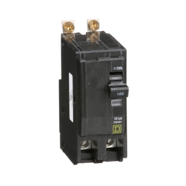 QOB2100 - Mini circuit breaker, QO, 100A, 2 pole, 120/240VAC, 10kA, bolt on