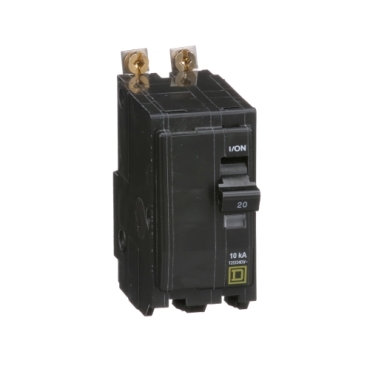 QOB220 - Mini circuit breaker, QO, 20A, 2 pole, 120/240VAC, 10kA, bolt on