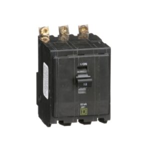 QOB315 - Mini circuit breaker, QO, 15A, 3 pole, 120/240VAC, 10kA, bolt on