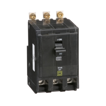QOB390 - Mini circuit breaker, QO, 90A, 3 pole, 120/240VAC, 10kA, bolt on