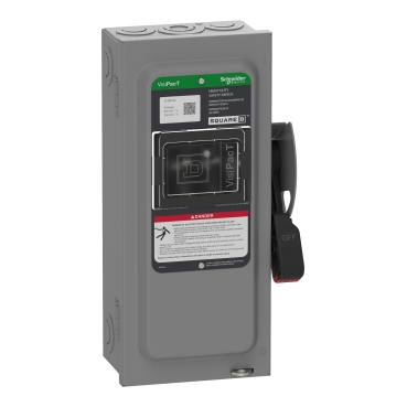 VH361GL - Safety switch, VisiPacT, heavy duty, fused, viewing window, NEMA 1, 600V, 30A, 3 pole, ground lugs