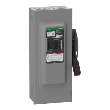 VHU363GL - Safety switch, VisiPacT, heavy duty, unfused, viewing window, NEMA 1, 600V, 100A, 3 pole, ground lugs