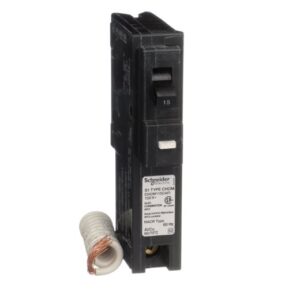 Mini circuit breaker, Homeline Canadian, 15A, 1 pole, 120VAC, 10kA AIR, combo arc fault, pigtail neutral, plug in, UL
CHOM115CAFI