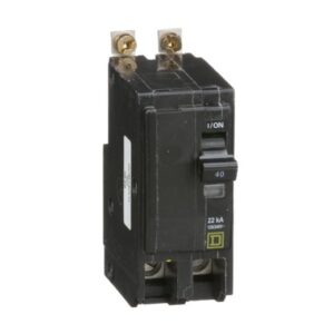 Mini circuit breaker, QO, 40A, 2 pole, 120/240VAC, 22kA, bolt on
QOB240VH